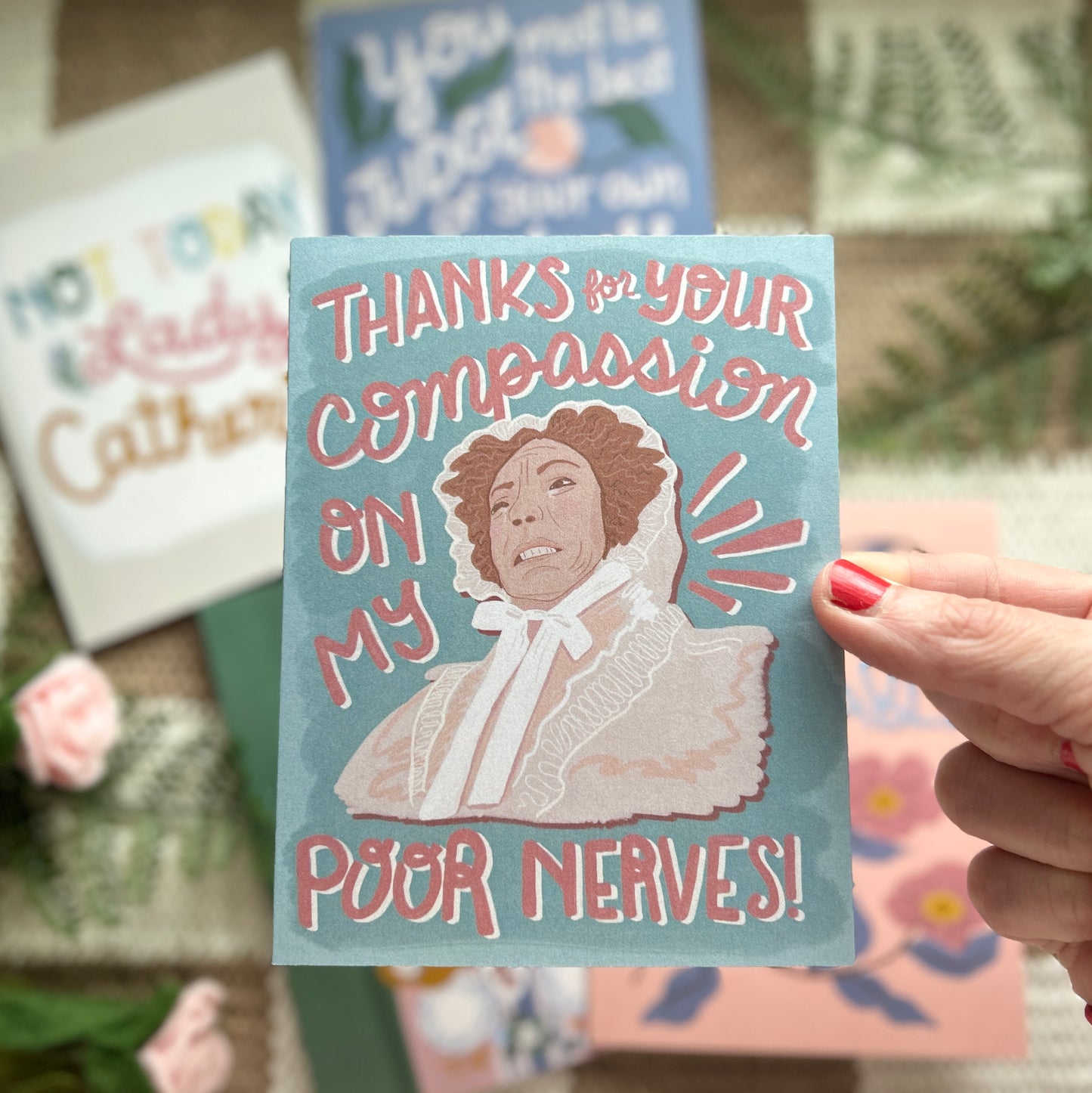 Jane Austen Inspired Multi-Design Greeting Cards (5-Pack) // gouache style general all occasion // snarky and sweet