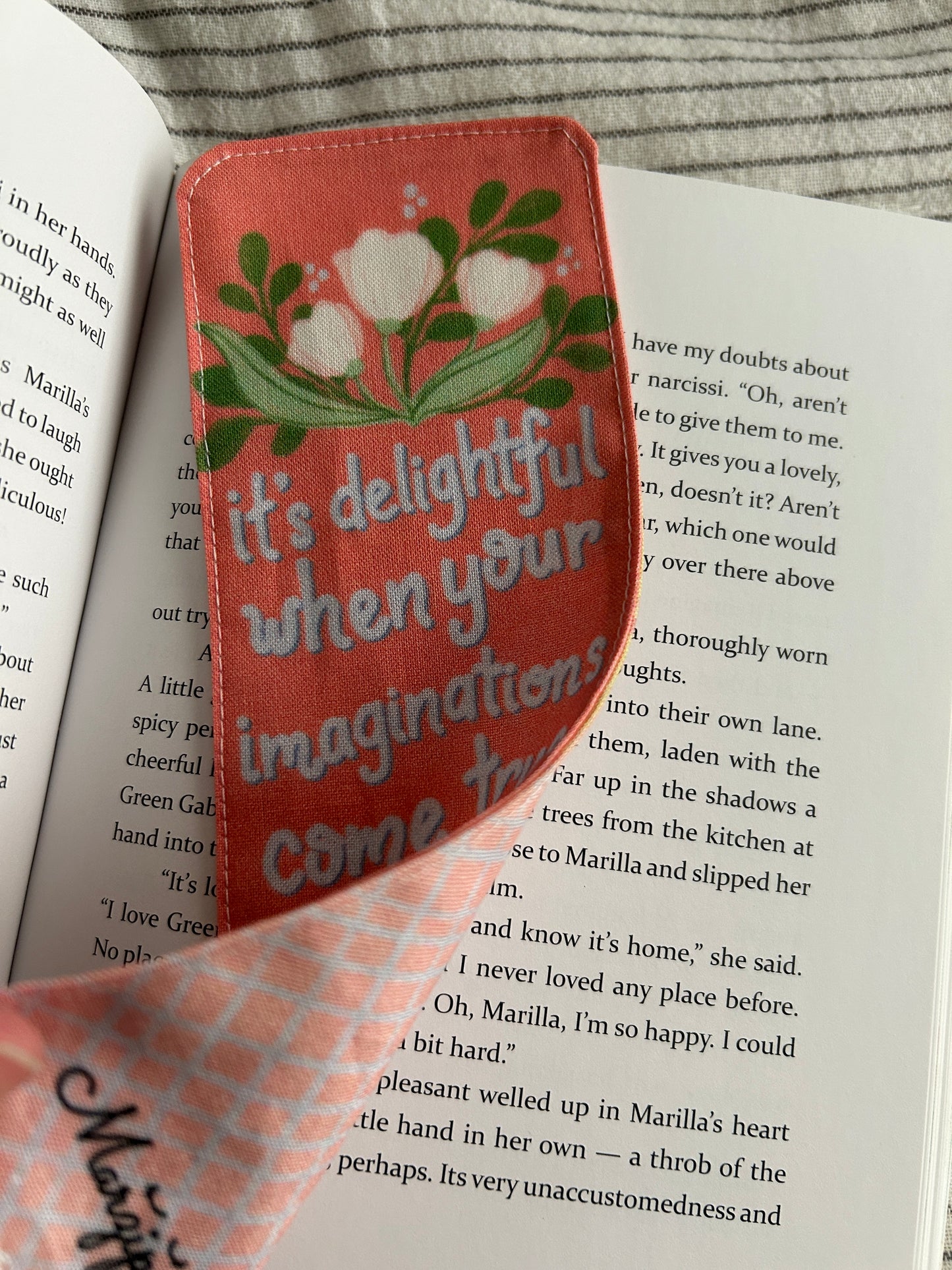 Delightful Imaginations Anne of Green Gables Bookmark / Cloth Bookmark Literary Gift