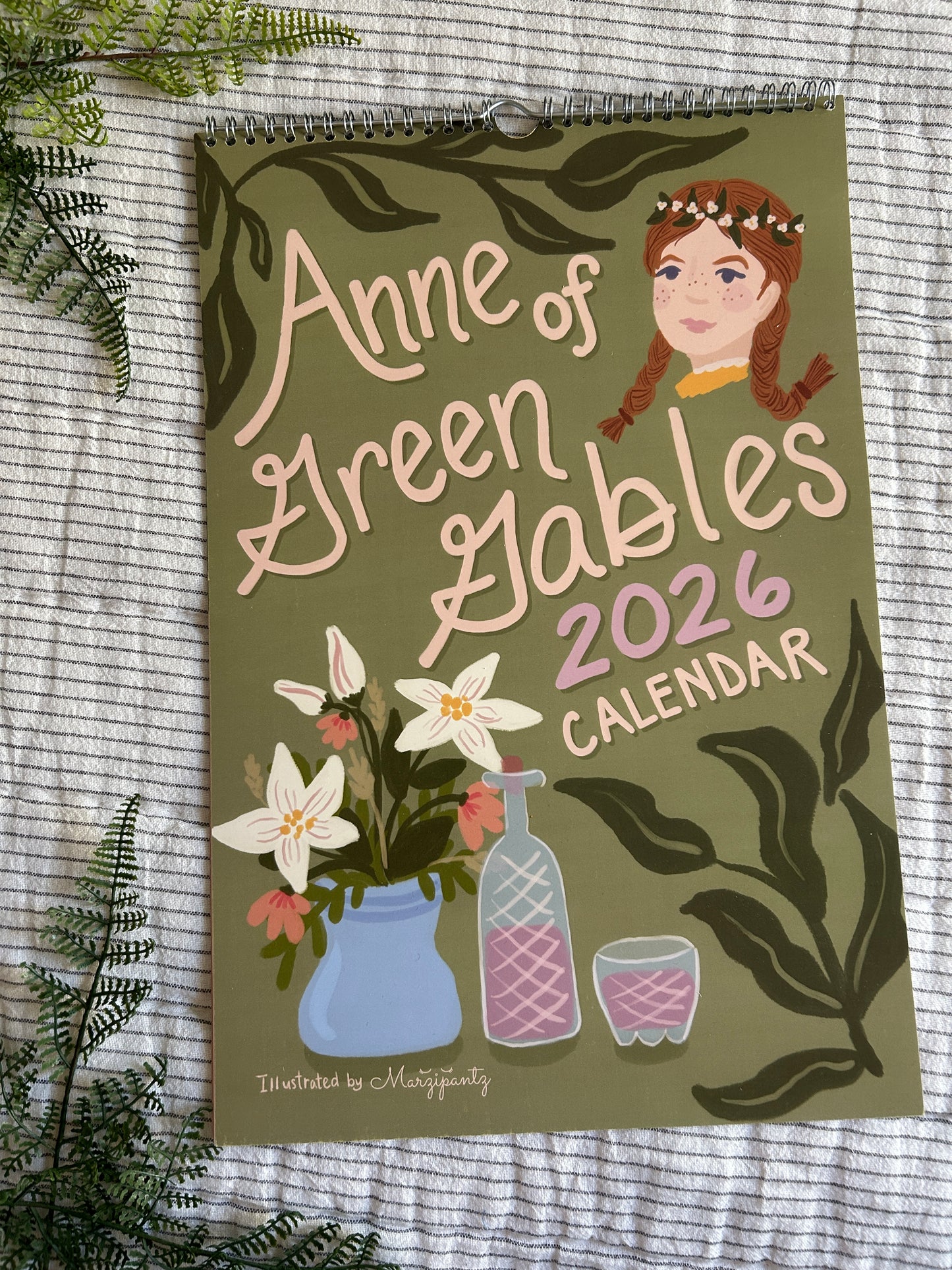 2026 Anne of Green Gables Wall calendar / Literary Quote Calendar with Gouache Illustrations | Classic Book Art Gift for Readers