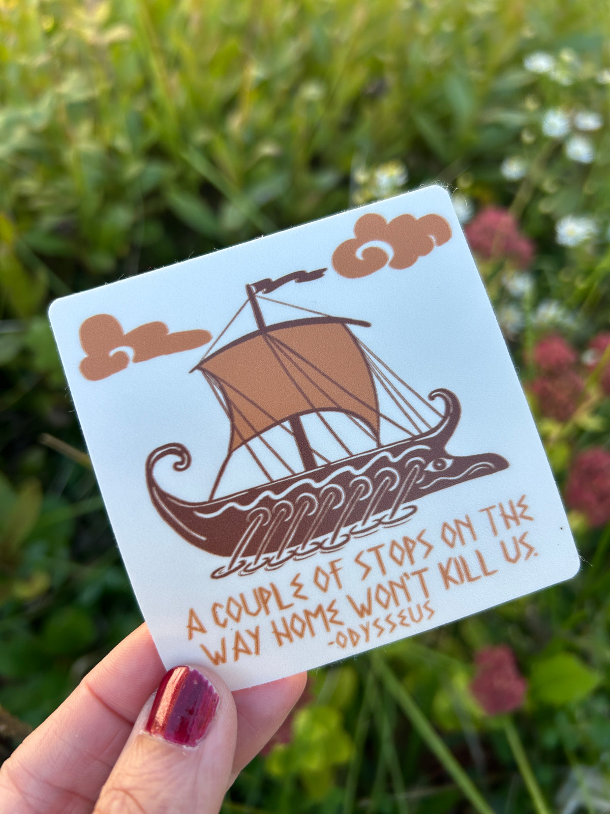 Odysseus Travel Plans 3” Vinyl Sticker