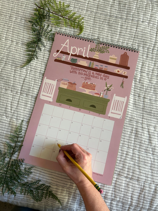 Anne of Green Gables ACADEMIC Wall Calendar / 2026-2027 / Literary Quotes and Gouache Illustrations