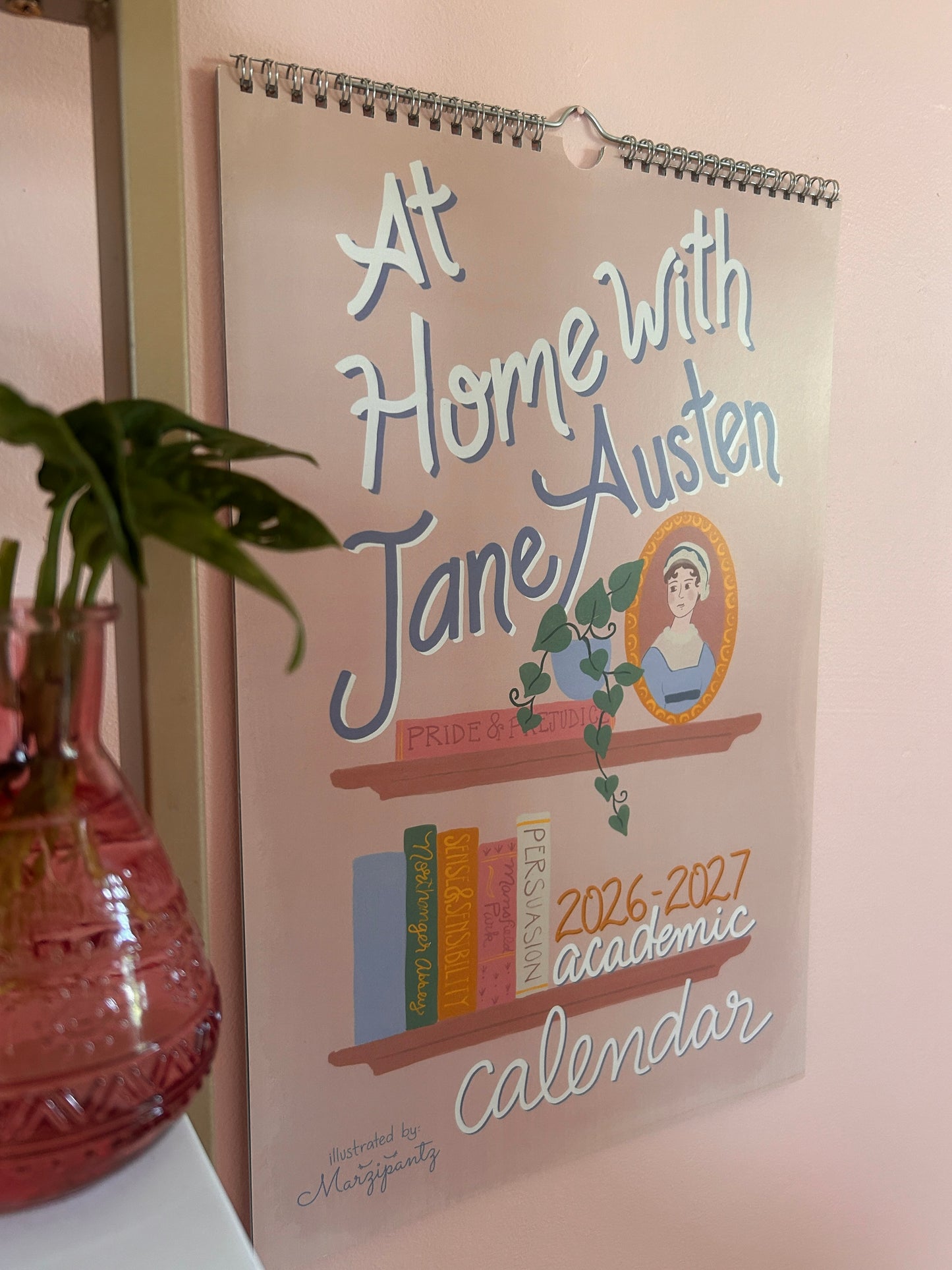 Jane Austen ACADEMIC Wall calendars 2026 - 2027 / Gouache illustrations