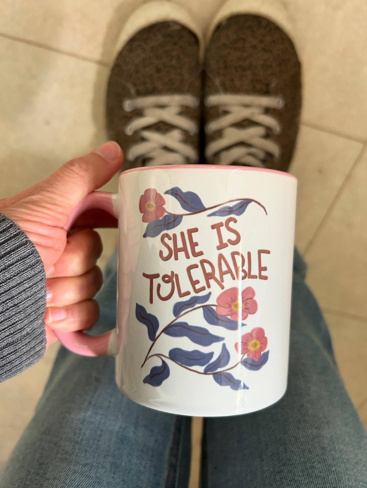 She is Tolerable 11oz Mug Pride and Prejudice Mug